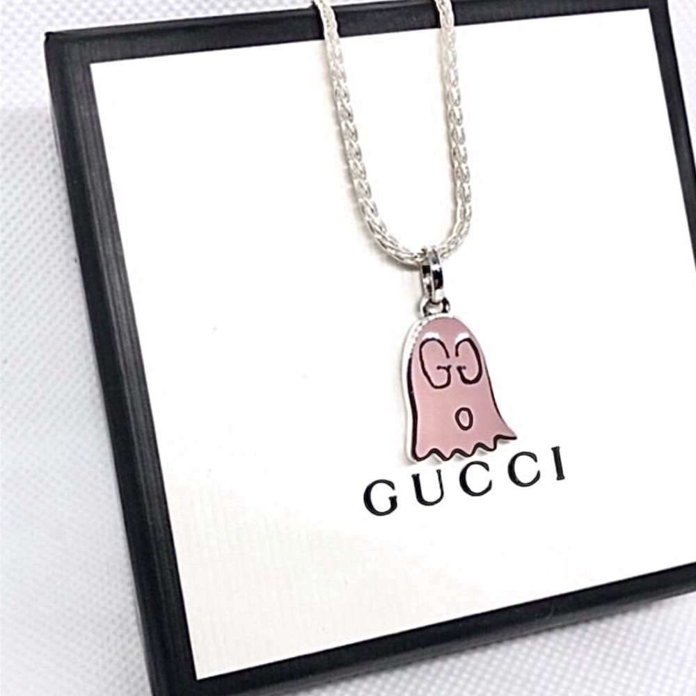 New Authentic Gucci Pink Ghost Charm + Free Chain